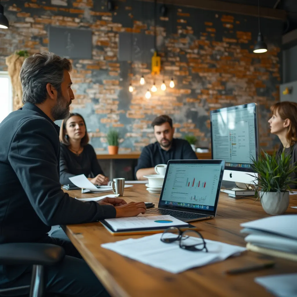Equipo de consultores en la oficina